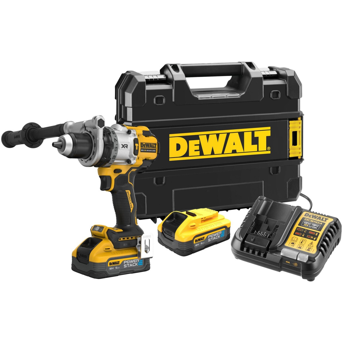 DeWalt - DCD1007H2T-QW - Akku-Schlagbohrschrauber - 18 V, 5 Ah Akku, bürstenloser EC-Motor