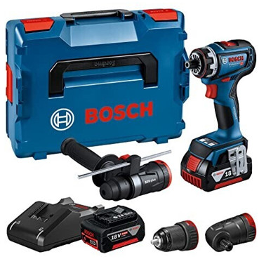 Bosch - GSR 18V-90 FC - 06019K6206 - Akkuschrauber - 90 Nm Drehmoment, KickBack Control, 2 Akkus