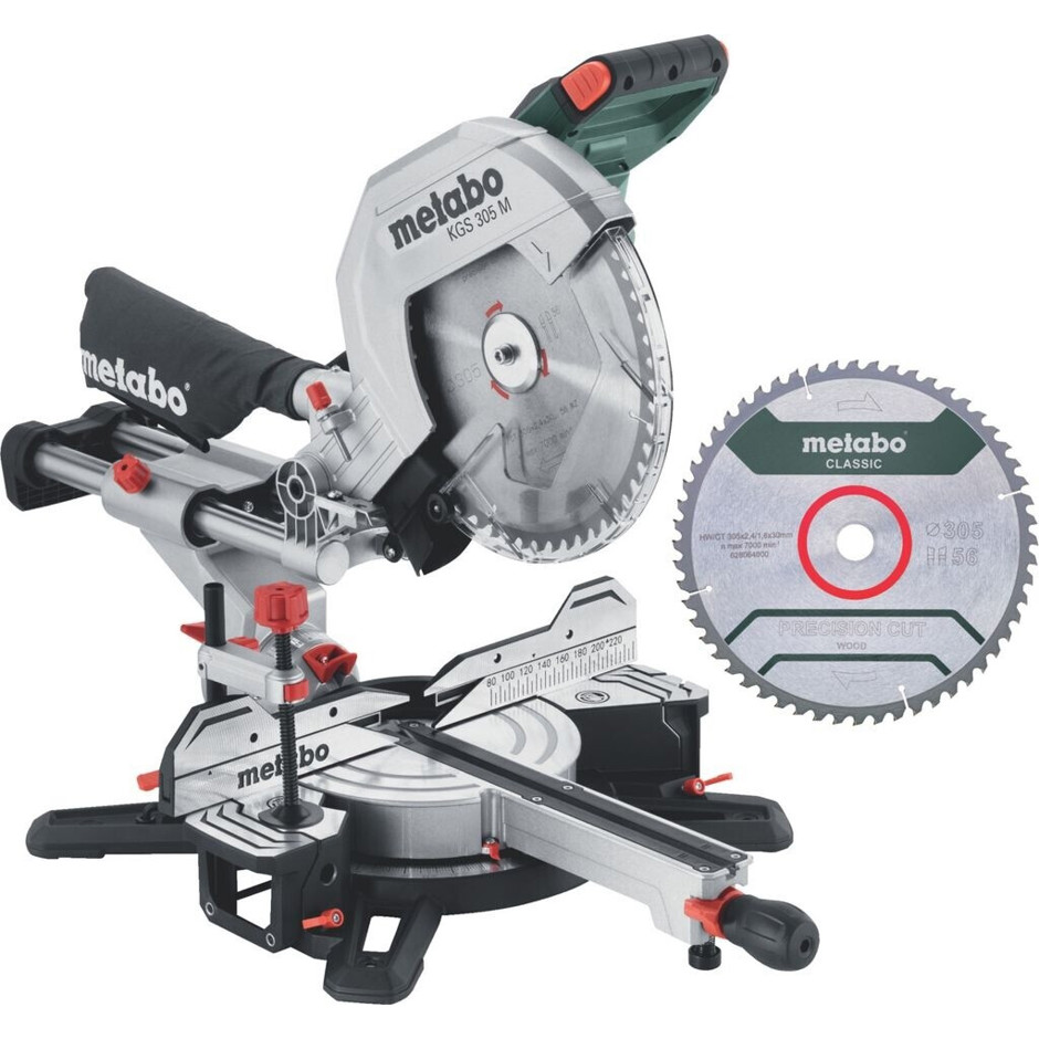 Metabo - KGS 305 M Set - 613305900 - Kappsäge - 2.000 W, 305 mm Sägeblatt, Laserschnittführung