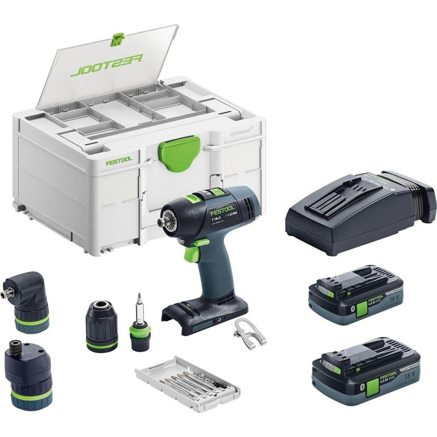 Festool - T 18+3 HPC 4,0 I-Set - 577609 - Akkuschrauber - 18 V, 4 Ah, EC-Motor