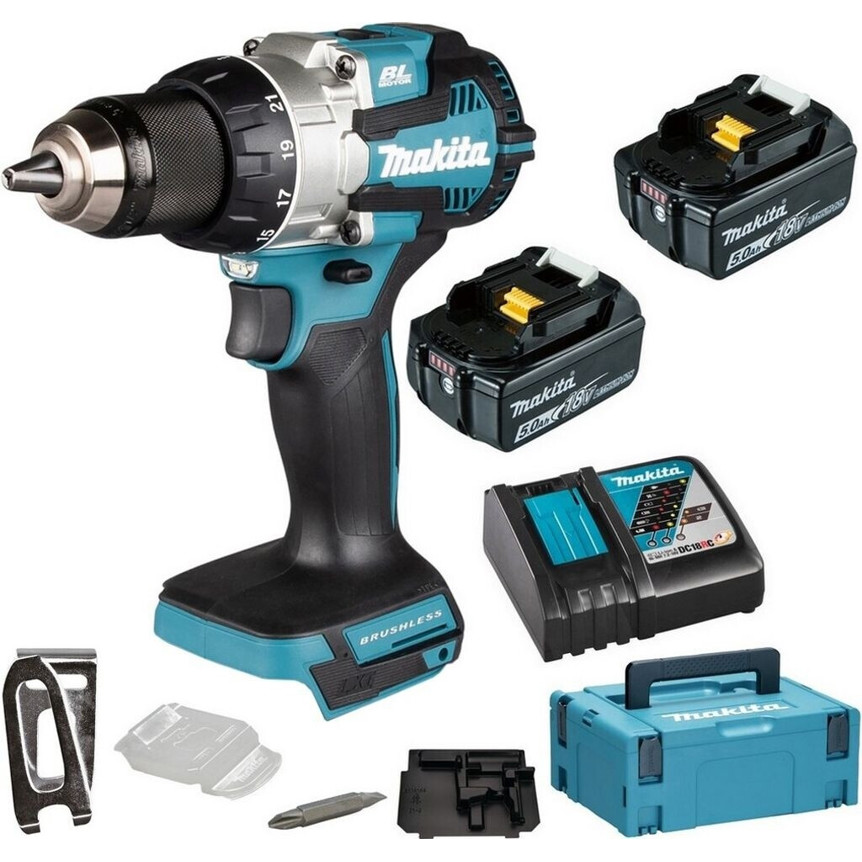 Makita - DDF489RTJ - Akkuschrauber - 18V, bürstenloser EC-Motor, 2 Akkus Makita - DDF489RTJ - Akkuschrauber - 18V, bürstenloser EC-Motor, 2 Akkus