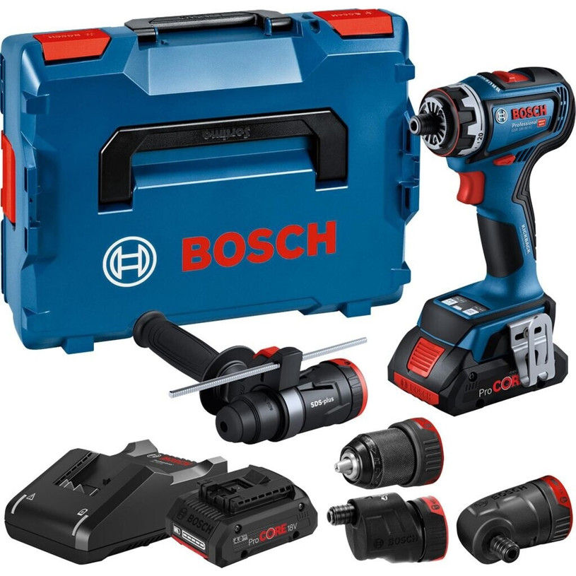 Bosch - GSR 18V-90 FC - 06019K6200 - Akkuschrauber - 90 Nm Drehmoment, KickBack Control, 2 Akkus mit 4 Ah